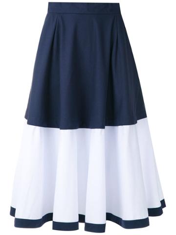 Magrella Flared Midi Skirt - Blue