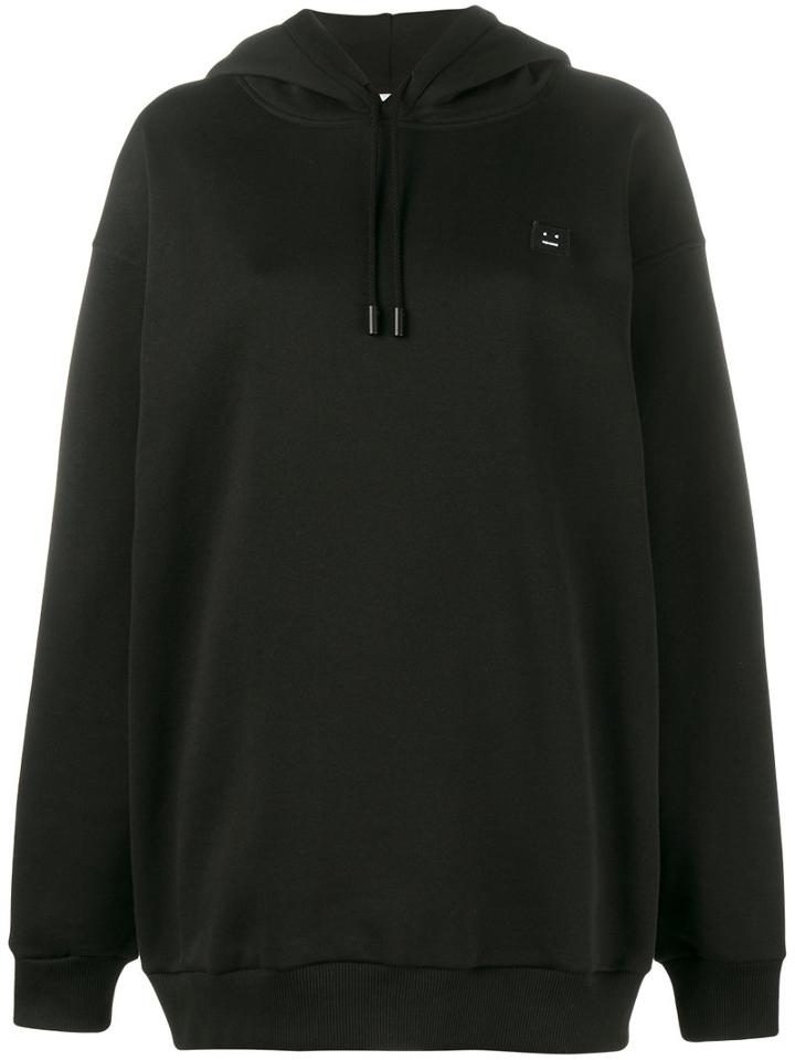Acne Studios Yana Face Hoodie, Women's, Size: Small, Black, Cotton