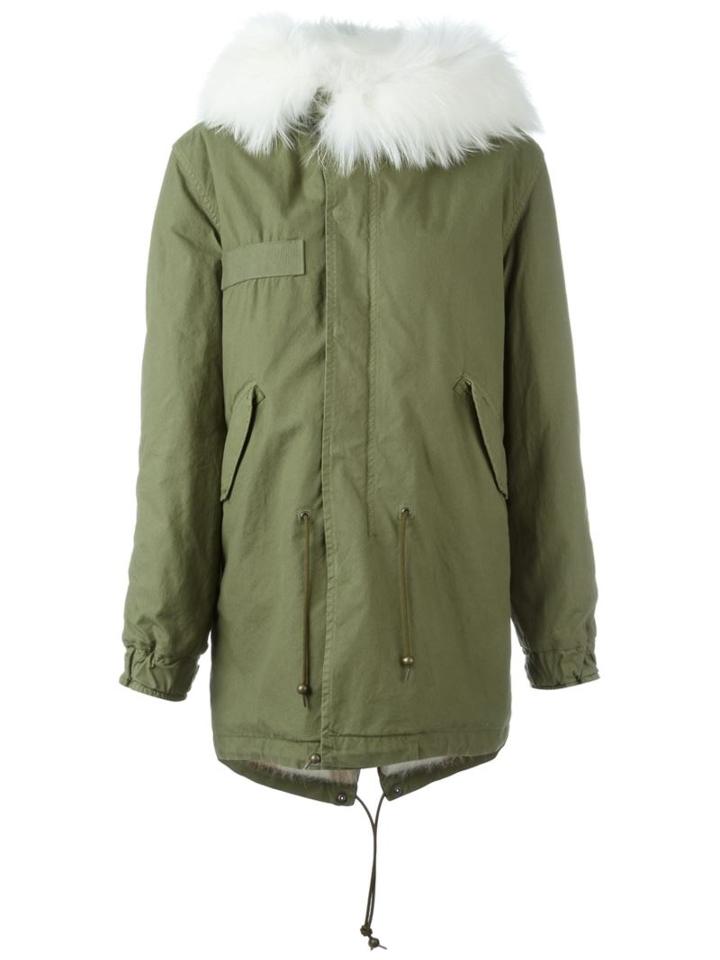 Mr & Mrs Italy White Trim Parka Coat
