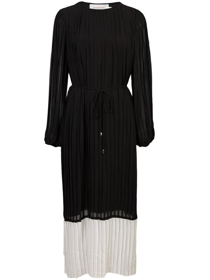 Zimmermann Longsleeved Pleated Dress - Black