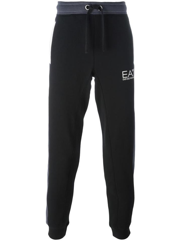 Ea7 Emporio Armani Lateral Stripe Sweatpants, Men's, Size: Medium, Blue, Cotton/polyester
