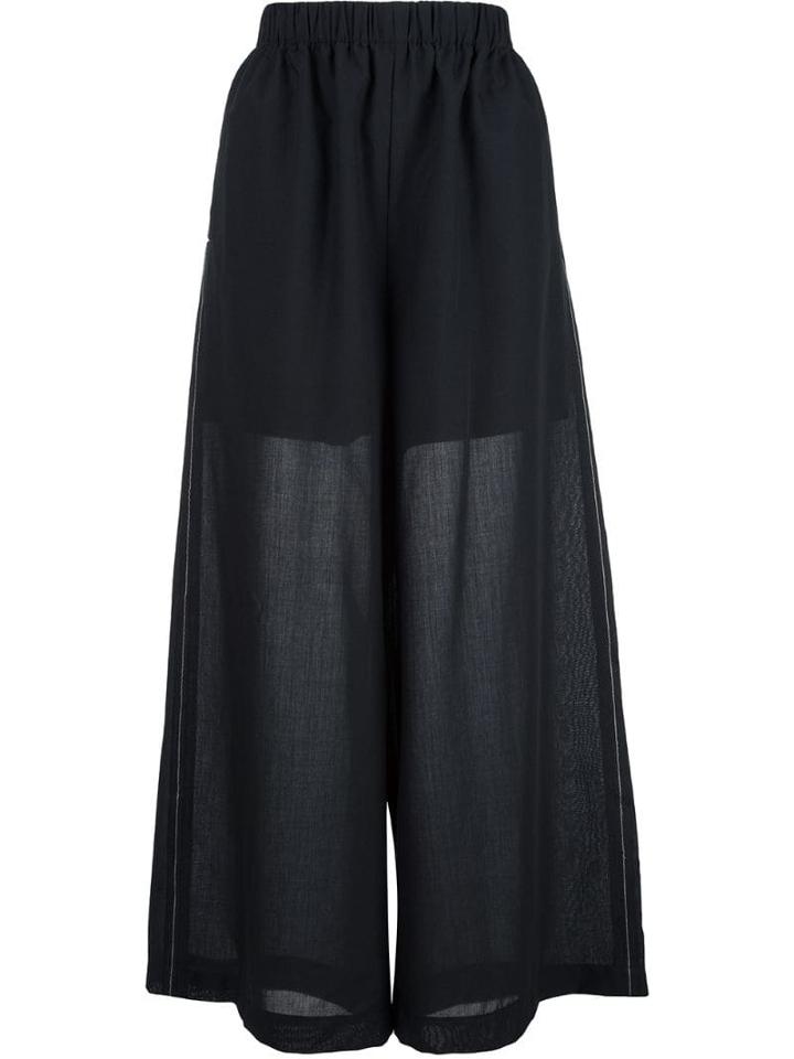 Renli Su Wide-leg Flared Trousers - Black