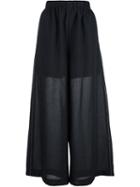 Renli Su Wide-leg Flared Trousers - Black