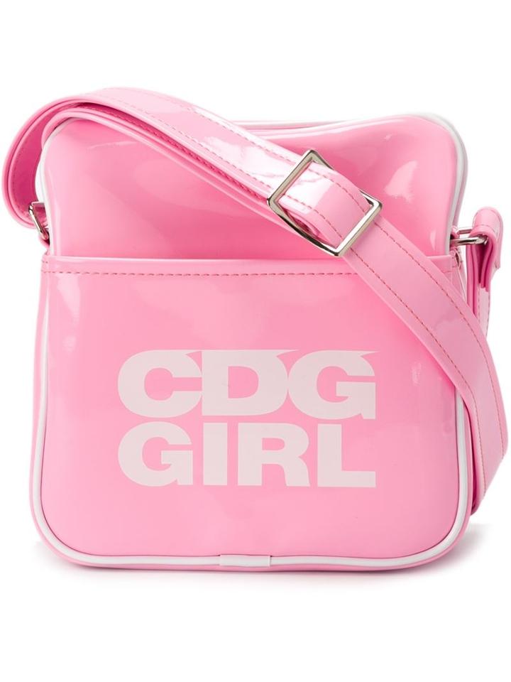 Comme Des Garçons Girl Logo Lacquer Shoulder Bag, Pink/purple, Pvc/rayon