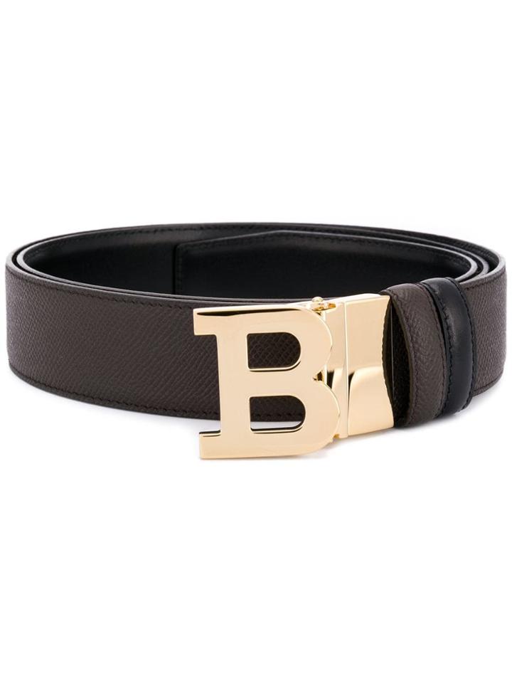 Bally B Logo Buckle Belt - Brown