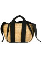 Muun George Tote Bag, Women's, Yellow/orange, Cotton/straw
