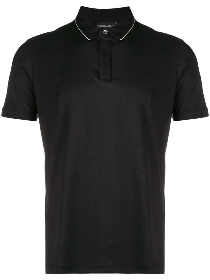 Emporio Armani Slim-fit Polo Shirt - Black