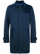 Etro Single Breasted Coat, Men's, Size: 48, Blue, Cotton/viscose/cupro/leather