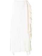 Jw Anderson Pleated And Ruffled Skirt - White
