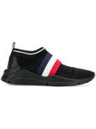 Moncler Three Stripe Low-top Sneakers - Black