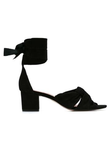 Manolita Suede Sandals - Black