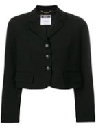 Moschino Pre-owned Cropped Single-breasted Jacket - Black
