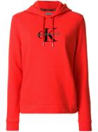 Ck Jeans Logo Print Hoodie - Red