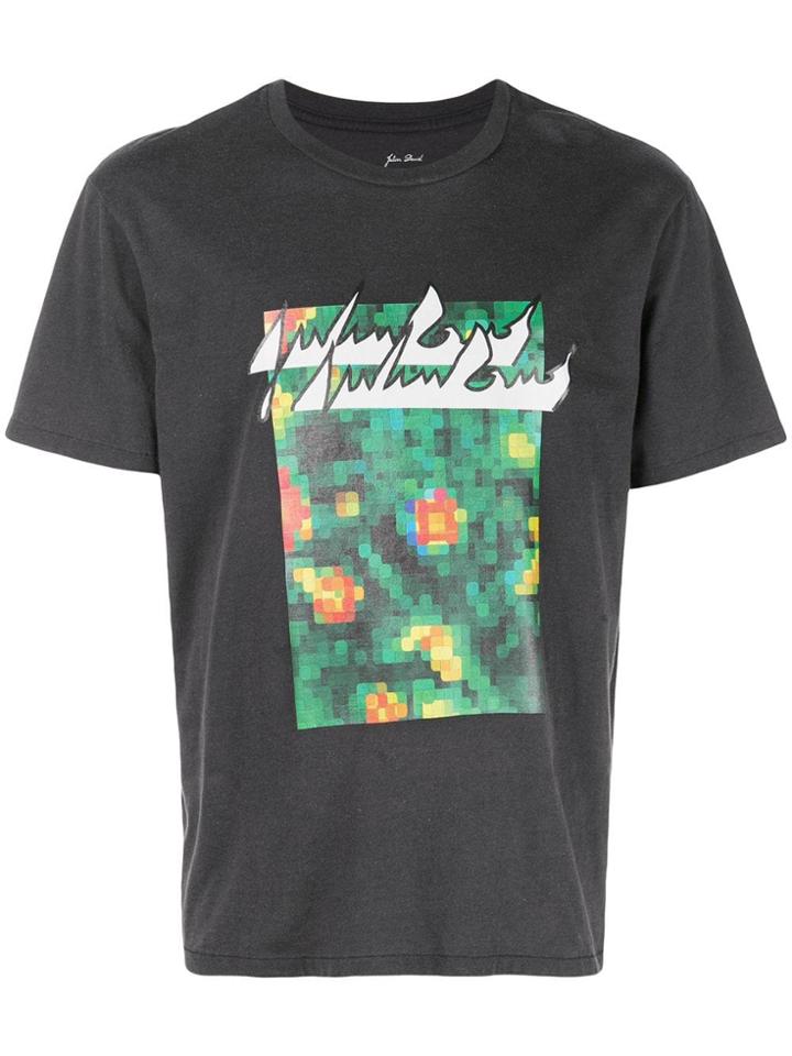 Julien David Pixelated Graphic T-shirt - Grey