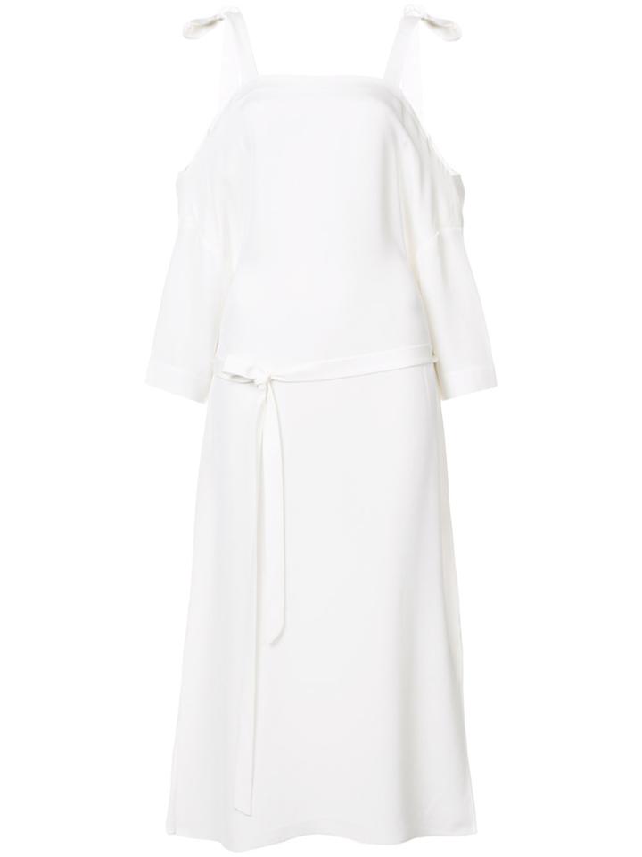 Tibi Cut-out Shoulders Shift Dress - White