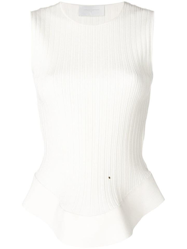 Esteban Cortazar Open Back Corset Knit Top - White