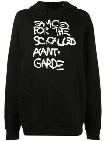 Jean-michel Basquiat X Browns Rome Pays Off Samo Print Hoodie - Black