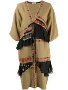 Giacobino Ruffle Trim Jacket - Brown