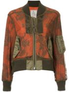 Maison Mihara Yasuhiro Lace Overlay Bomber Jacket - Orange