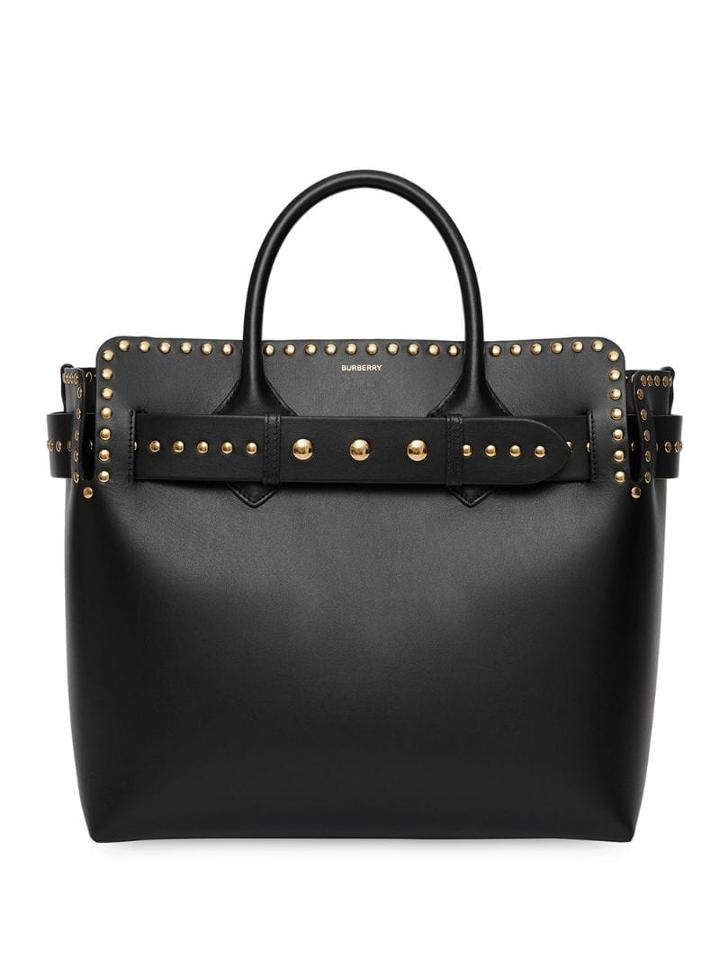 Burberry The Medium Studded Leather Triple Stud Belt Bag - Black