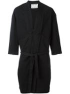 Henrik Vibskov Chock Long Single Breasted Coat, Men's, Size: L, Black, Cotton/spandex/elastane