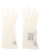 Gucci Floral Lace Gloves - Neutrals