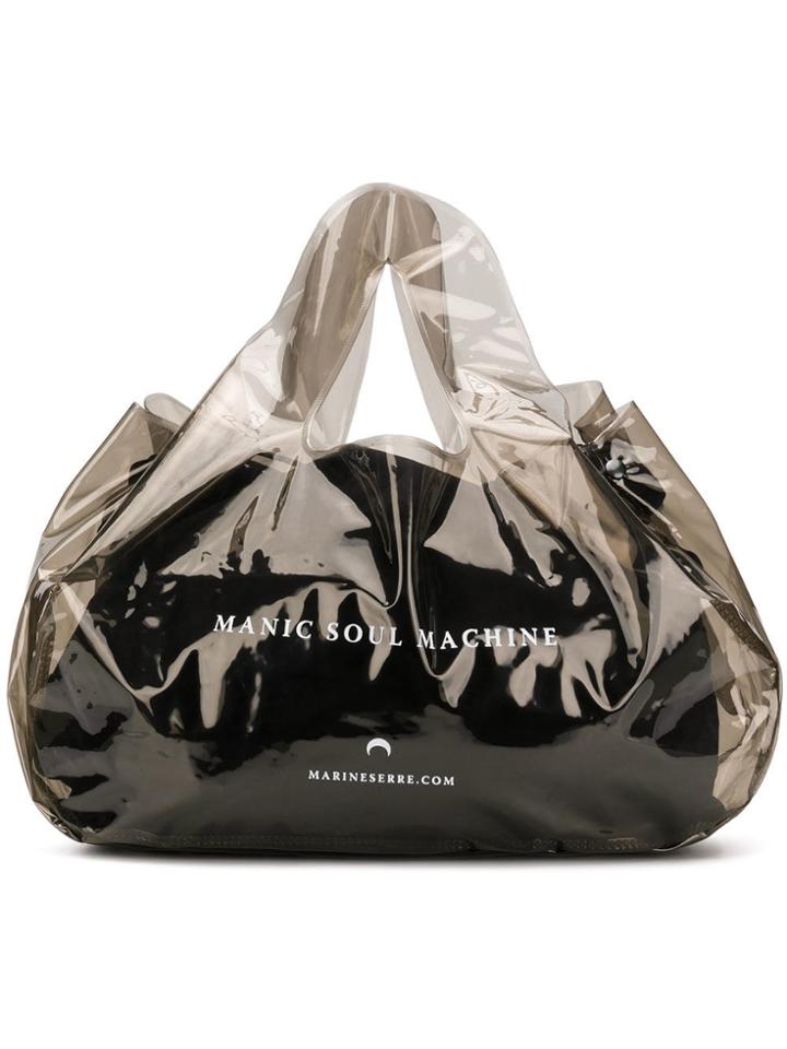 Marine Serre Pvc Shopping Tote - Neutrals