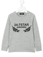 Dsquared2 Kids - 24-7 Star Sweatshirt - Kids - Cotton - 10 Yrs, Grey