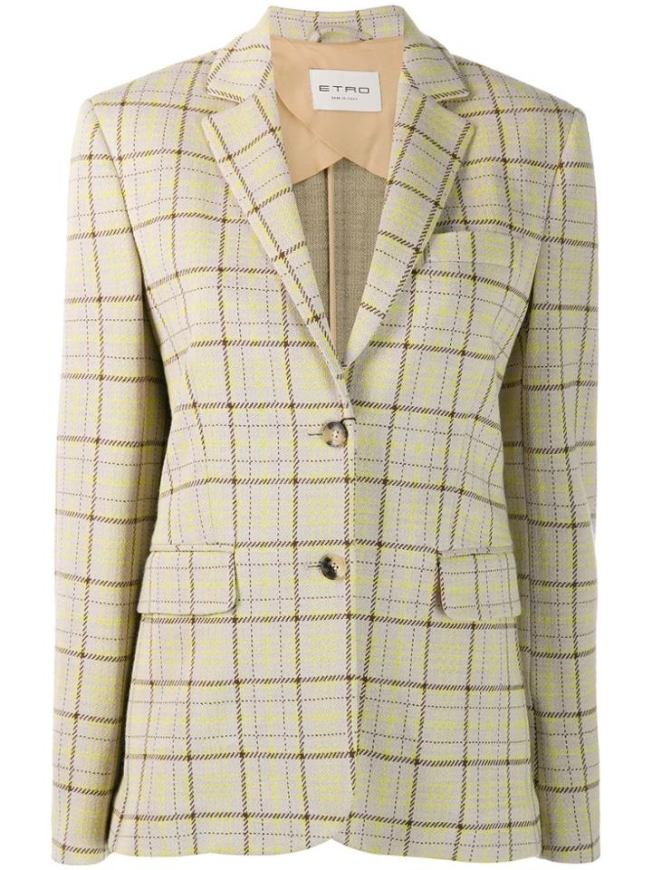 Etro Check Single-breasted Blazer - Neutrals