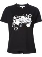 Carven Front Print T-shirt, Women's, Size: Medium, Black, Cotton/spandex/elastane