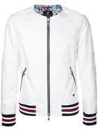 Loveless - Striped-cuff Bomber Jacket - Men - Cotton/polyester/polyurethane - 3, White, Cotton/polyester/polyurethane