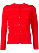 Estnation - Buttoned Cardigan - Women - Rayon - 38, Red, Rayon