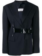 Maison Margiela Contrast Belt Blazer - Blue