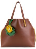 P.a.r.o.s.h. Side Embellished Tote Bag - Brown