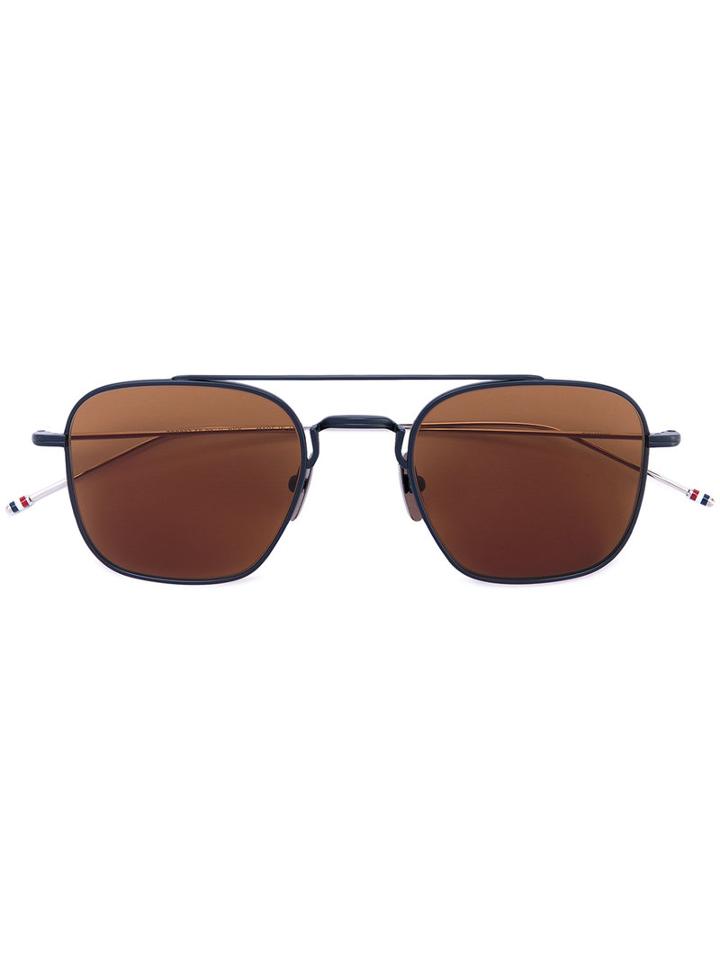 Tbs907 Sunglasses - Unisex - Metal - 50, Blue, Metal, Thom Browne