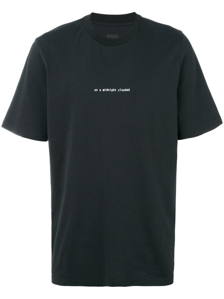 Oamc - 'clouded' Print T-shirt - Men - Cotton - M, Black, Cotton