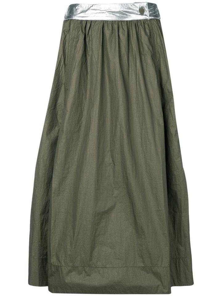 Ganni Metallic Detail Skirt - Green