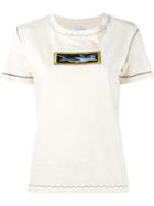 J.w.anderson Shark Applique T-shirt, Women's, Size: Large, Nude/neutrals, Cotton