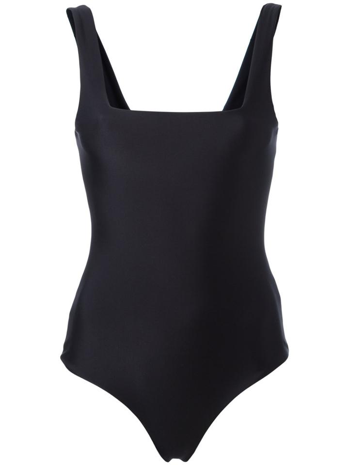 Fausto Puglisi Square Neck Bodysuit, Women's, Size: 42, Black, Polyamide/spandex/elastane