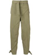 Jw Anderson Men's Khaki Fold-front Utility Trousers - Green