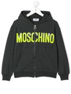 Moschino Kids Teen Logo-print Hoodie - Grey