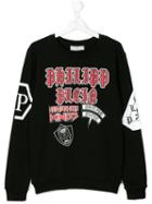 Philipp Plein Kids - Neighbourhood Kings Sweatshirt - Kids - Cotton - 16 Yrs, Black