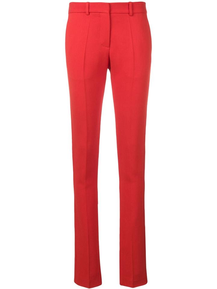 Victoria Beckham Ankle Split Trousers - Red
