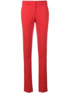 Victoria Beckham Ankle Split Trousers - Red