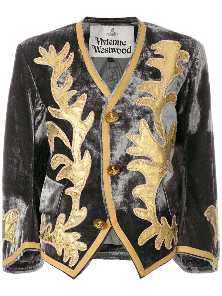 Vivienne Westwood Cropped Patterned Jacket - Grey