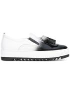 Salvatore Ferragamo Slip On Sneaker With Tassels - Black