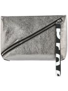 Proenza Schouler Pebbled Leather Zip Pouch - Grey