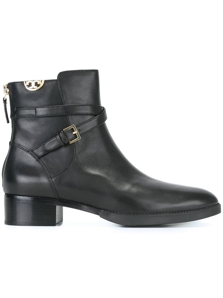 Tory Burch Wrap Around Buckle Strap Booties