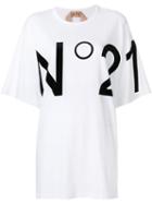 No21 - Logo Oversized T-shirt - Women - Cotton - One Size, White, Cotton