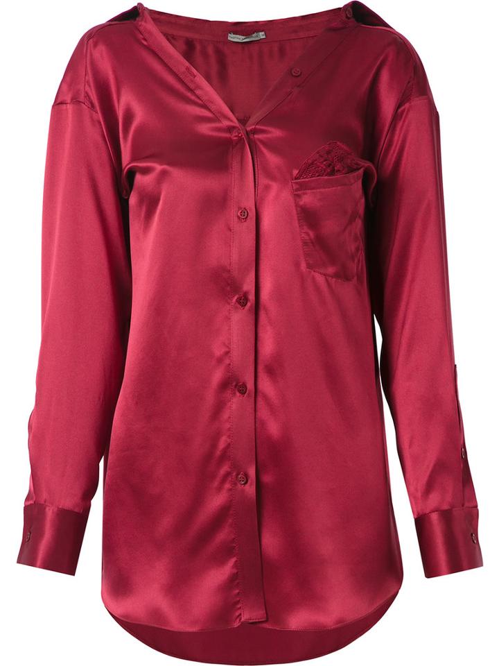 Martha Medeiros - Barbara Shirt - Women - Silk - 42, Red, Silk